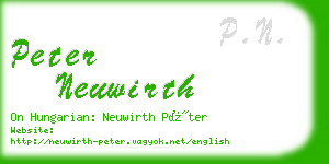 peter neuwirth business card